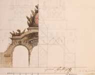 Gonzaga Pietro di Gottardo Design of the Decoration for the Resurrection Gate with the Iberian Chapel in Moscow on the Occasion of the Coronation of Alexander I01 - Hermitage
